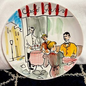 Vintage MCM decorative Italian plate Porcelain